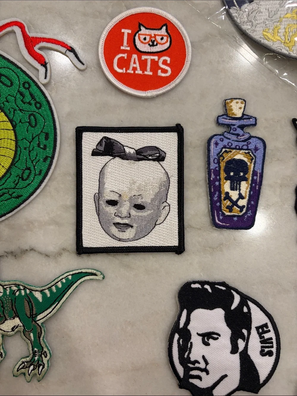 28 piece Assorted Iron-On Patches and Enamel Pins - Multi-Color Patch Collection